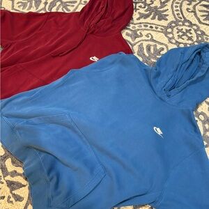 2 XL Blue and Maroon Nike Hoodies